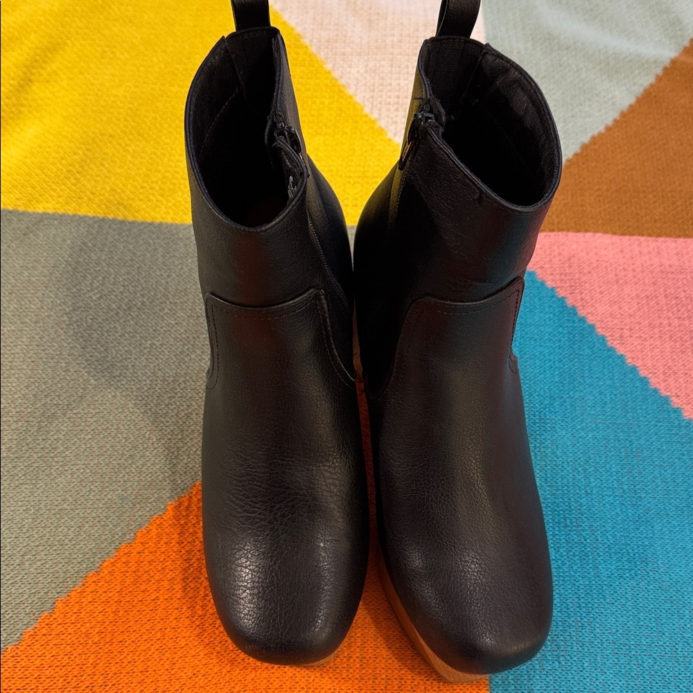 Universal Thread Black Platform Ankle Clog Boots … - image 4